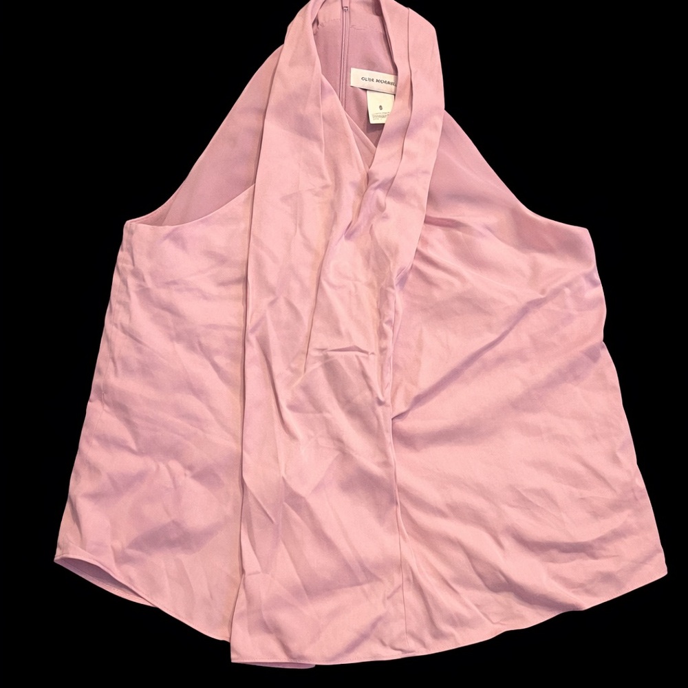 Club Monaco Blush Pink Draped Halter Blouse Size 8 NWT